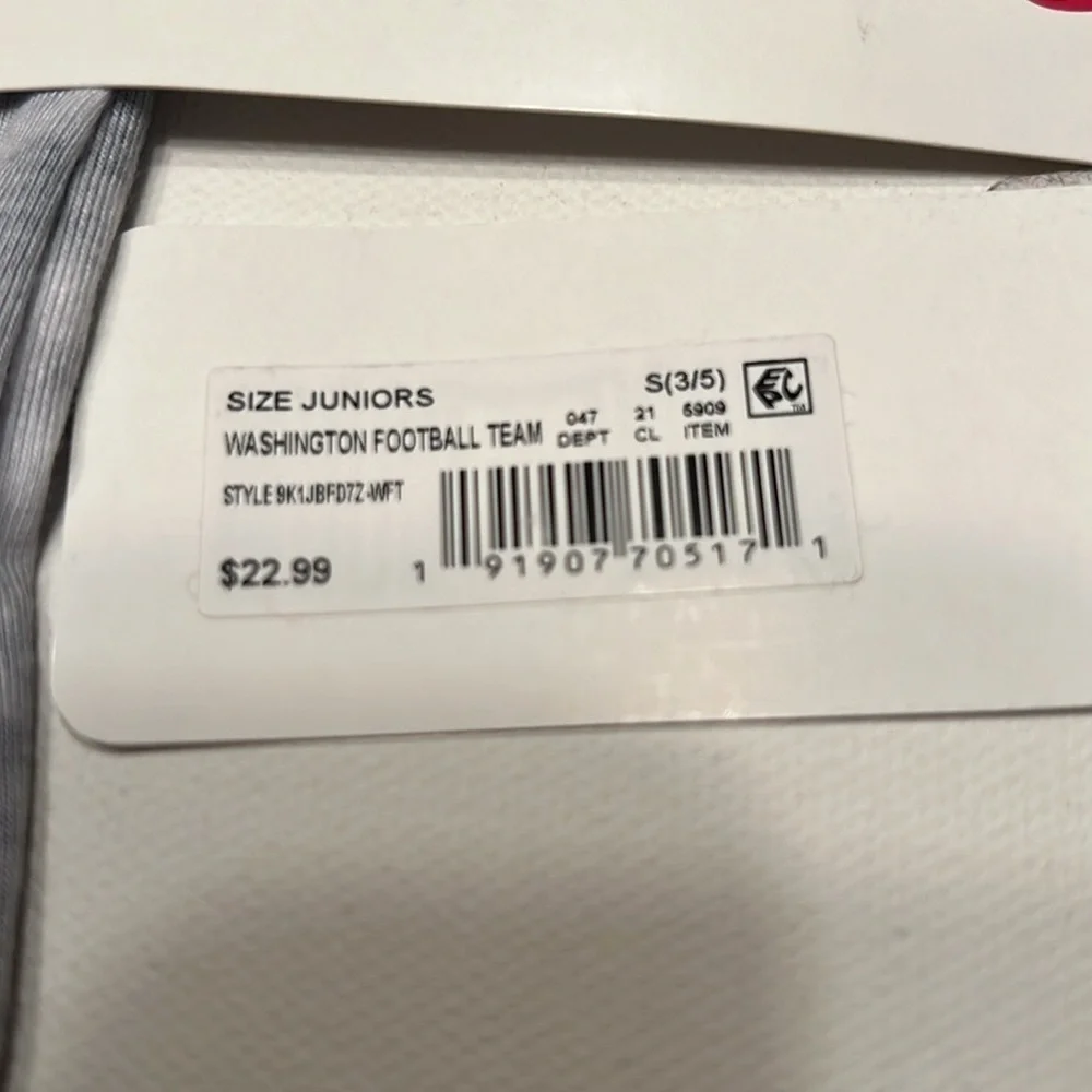 NWT Washington Football Team Crop Top Juniors Size S/CH/P 3-5 (P3) - Picture 4 of 6
